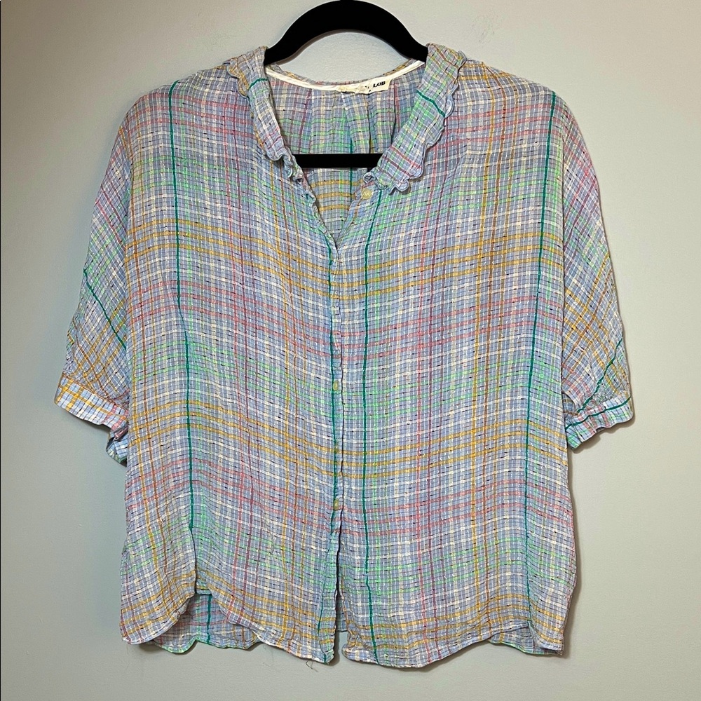 Vintage Plaid Multicolor Women's Top